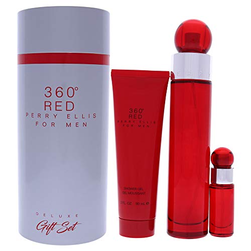 Perry Ellis Red Eau De Toilette Spray + Mini Edt Spray + Shower Gel In Tube Box For Men Gift Set Perry Ellis Red Eau De Toilette Spray + Mini Edt Spray + Shower Gel In Tube Box For Men Gift Set von Perry Ellis