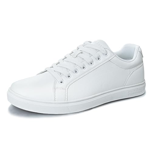 Perry Ellis Vincent Jungen-Sneaker, Freizeitschuh, Schnürschuh, Lowtop (Größen 13-6 Little Kid-Bid Kid), Weiss/opulenter Garten, 17 EU von Perry Ellis