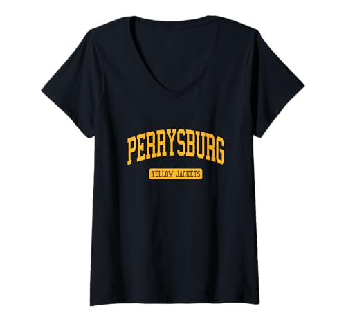 Damen Perrysburg High School HS Perrysburg OH Hochschulsport T-Shirt mit V-Ausschnitt von Perrysburg High School T-Shirts & Gifts