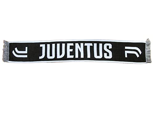 Perseo Trade Offizieller Juventus Schal für Erwachsene und Kinder, Jaquard-Modell mit Teamname, Farbe Schwarz, 100 % Acryl, Lizenzprodukt des Clubs. von Perseo Trade