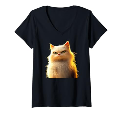 Damen Perserkatze Perser Katze Persian Cat Mama Süße Perser Katzen T-Shirt mit V-Ausschnitt Damen Perserkatze Perser Katze Persian Cat Mama Süße Perser Katzen T-Shirt mit V-Ausschnitt von Perserkatzen Motiv für Perser Katzen Liebhaber