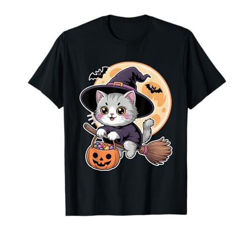 Perserkatze Hexenhut Kürbis Halloween Kostüm Herren Damen T-Shirt von Persian Cat Lover Halloween Party Wear