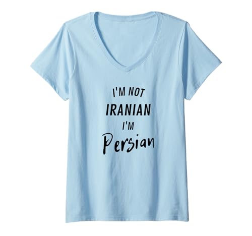 Damen Ich Bin Persisch - Persisch (Iran) Design T-Shirt mit V-Ausschnitt von Persian Pride Official