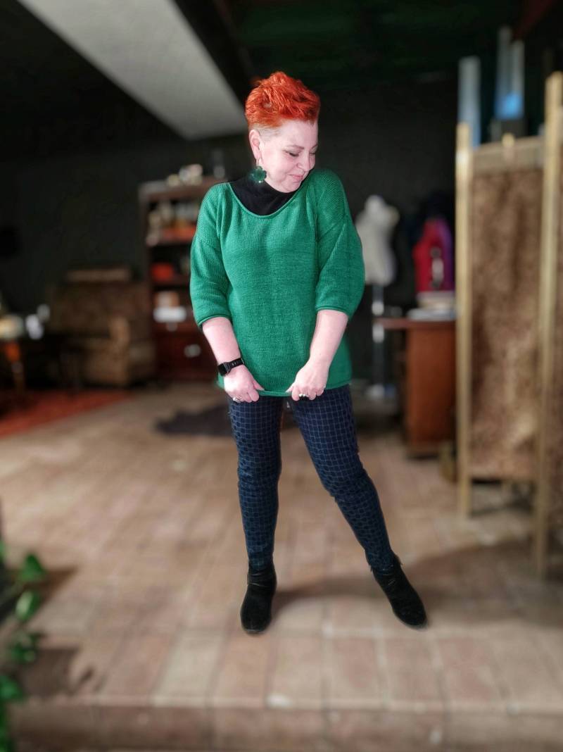 Blau Karierte Hose Handgemachte Lässige Frauen Hose von Persikeliz