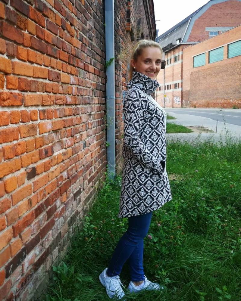 Handmade High Neck Sweater Kleid Moderne Boho Tunika von Persikeliz