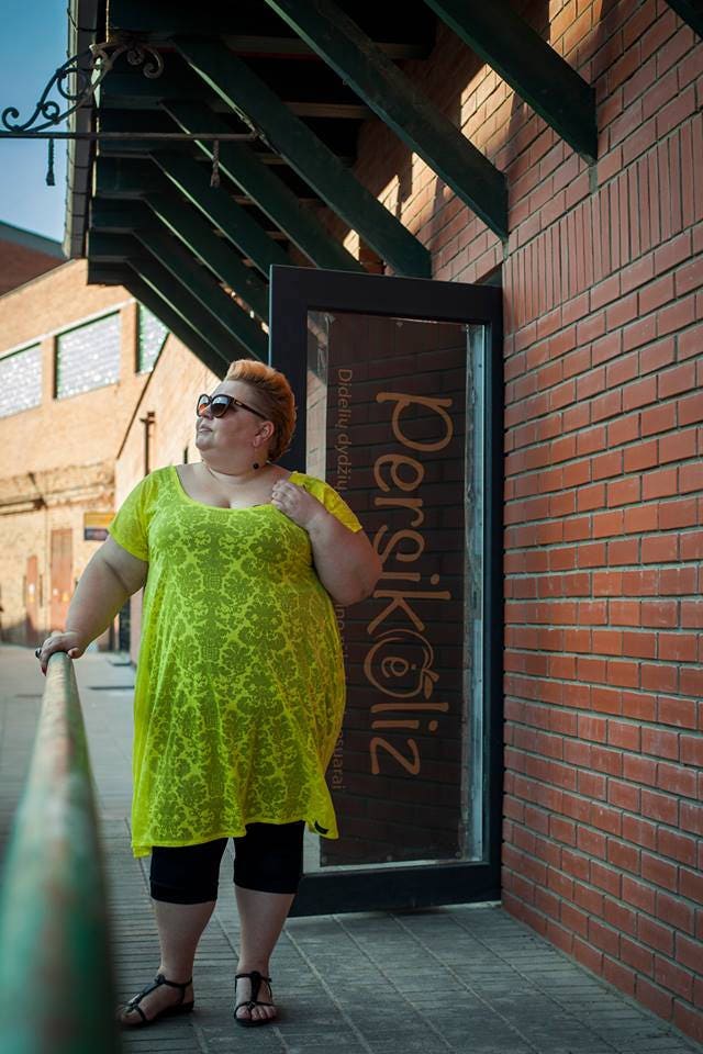 Plus Size Baumwolle Tunika Kleid Gelber Boho Strick von Persikeliz