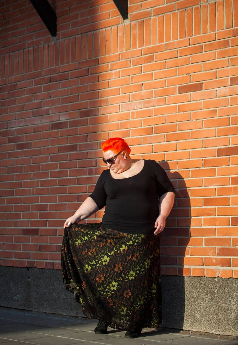 Plus Size Maxi-Rock Eleganter Guipure-strick, Bodenlang von Persikeliz