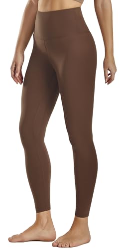 Persit Damen Sportleggins Lang Sport Leggings High Waist Sporthose Yoga Leggins Yogahose Laufhose - (XS, Cappuccino, 64 cm) von Persit