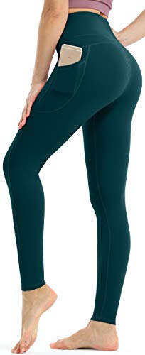 Persit Damen Sport Leggings, High Waist Yogahose Lang Sporthose Sportleggins Tights Blaugrün 2XL von Persit