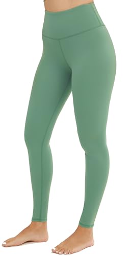 Persit Damen Sporthose Lange Sport Leggings High Waist Yoga Leggins Sportleggins Yogahose (L, Cyperngrün, 71 cm) von Persit