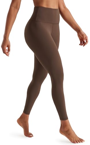 Persit Damen Sporthose Lange Sport Leggings High Waist Yoga Leggins Sportleggins Yogahose (M, Tiramisu, 71 cm) von Persit