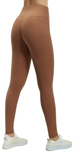 Persit Damen Sporthose Lange Sport Leggings High Waist Yoga Leggins Sportleggins Yogahose (S, Herbstgold, 71 cm) von Persit