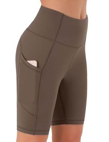 Persit Kurze Sporthose Damen, High Waist Radlerhose Sport Shorts Sommer Cycling Bike Leggins Kühlgrau L von Persit