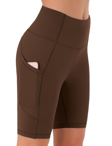 Persit Kurze Sporthose Damen, High Waist Radlerhose Sport Shorts Sommer Cycling Bike Leggins Tiramisu XS von Persit