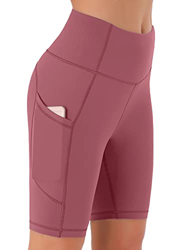 Persit Kurze Sporthose Damen, High Waist Radlerhose Sport Shorts Sommer Laufhose DustyRose L von Persit