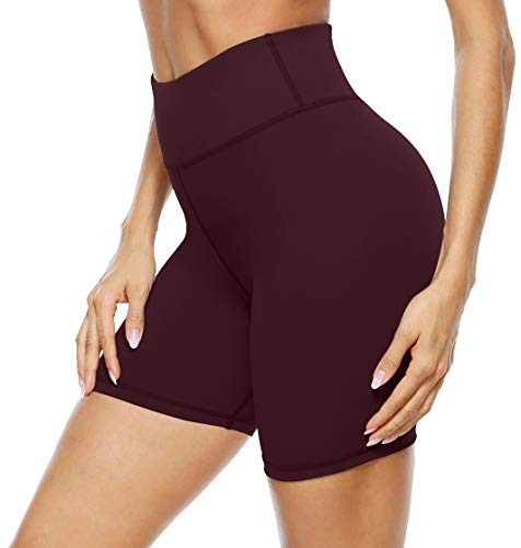 Persit Radlerhose Damen Kurze Sporthose, Sport Shorts Damen Sommer Leggings Yogahose Laufhose Kurz Weinrot - M/38 von Persit