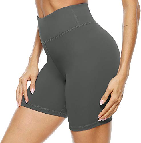 Persit Kurze Sporthose Damen, Radlerhose Sport-Shorts Sommer Laufshorts Leggings Laufhose Kurz Grau - M/38 von Persit