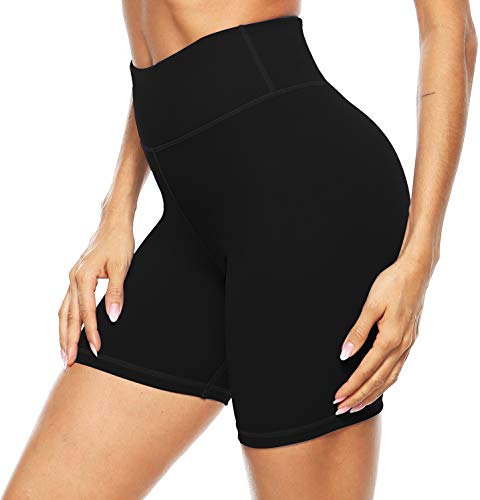 Persit Kurze Sporthose Damen, Radlerhose Sport-Shorts Sommer Laufshorts Leggings Laufhose Kurz Schwarz - S /36 von Persit