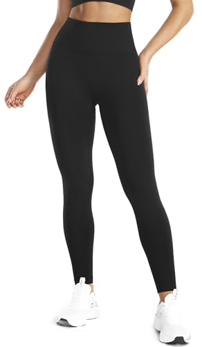 Persit Sport Leggings Damen, High Waist Sporthose Seamless Sportleggins Lang Gym Leggins Yogahose Laufhose Schwarz XL von Persit