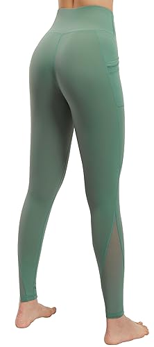 Persit Sport Leggings Damen, Sporthose Yogahose Laufhose Yoga Leggins Tights Sportleggins für Damen Cyperngrün, Size 34 (Herstellergröße: XS) von Persit