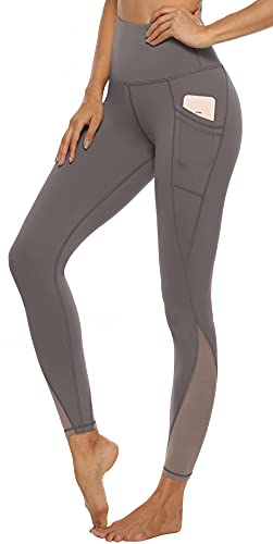Persit Sport Leggings Damen, Sporthose Yogahose Laufhose Yoga Leggins Tights Sportleggins für Damen Grau-Size 48/50 (Herstellergröße XXL) von Persit