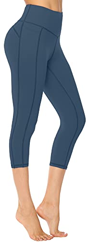 Persit Sport Leggings Damen 3/4, Capri Sporthose Sport Leggins Yoga-Hose für Damen Schotenblau - 40 (Herstellergröße: M) von Persit