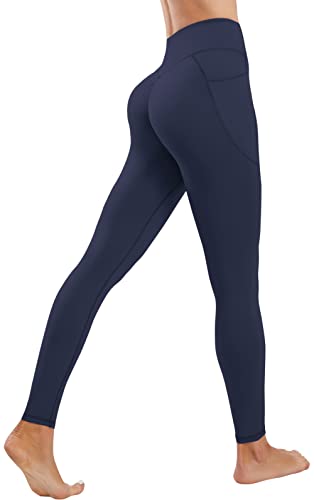 Persit Sport Leggings Damen Gym Po Push Up Sportleggins High Waist Scrunch Butt Sporthose Lang Laufhose Yoga Tights Stahlblau S von Persit