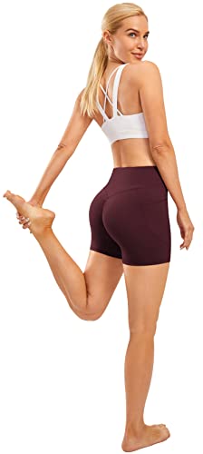 Persit Sport-Shorts Damen Sommer Kurze Sporthose High Waist Radlerhose Po Push Up Leggings Yoga Fitness Laufshorts Weinrot M von Persit