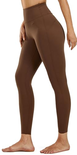 Persit Yogahose Damen Cozyluxe Sport Leggings High Waist Blickdicht Sporthose Lang Gym Leggins Lang Tights 64cm Cappuccino M von Persit