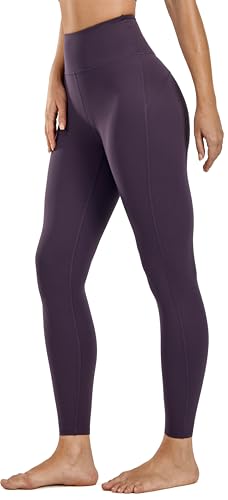 Persit Yogahose Damen Cozyluxe Sport Leggings High Waist Blickdicht Sporthose Lang Gym Leggins Lang Tights 64cm Pflaume L von Persit