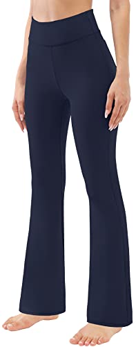 Persit Yogahose Damen Jazzpants, High Waist Freizeithose Sporthose Schlaghose Dunkel Marine - XS von Persit