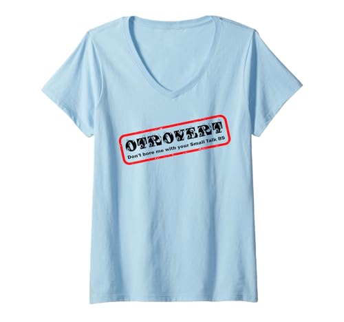 Damen Otrovert klug Persönlichkeit otrovertiert unabhängige Denker T-Shirt mit V-Ausschnitt Damen Otrovert klug Persönlichkeit otrovertiert unabhängige Denker T-Shirt mit V-Ausschnitt von Persönlichkeit und Selbst