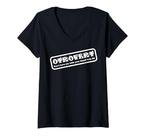 Damen Otrovert klug unabhängige Denker otrovertiert Persönlichkeit T-Shirt mit V-Ausschnitt Damen Otrovert klug unabhängige Denker otrovertiert Persönlichkeit T-Shirt mit V-Ausschnitt von Persönlichkeit und Selbst