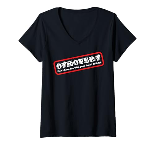 Damen Otrovertierte Persönlichkeit Otrovert klug unabhängig Denker T-Shirt mit V-Ausschnitt Damen Otrovertierte Persönlichkeit Otrovert klug unabhängig Denker T-Shirt mit V-Ausschnitt von Persönlichkeit und Selbst