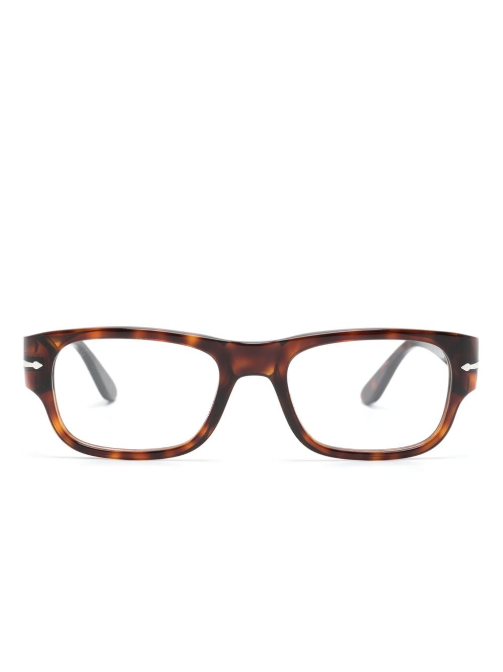 Persol Brille mit eckigem Gestell - Braun von Persol