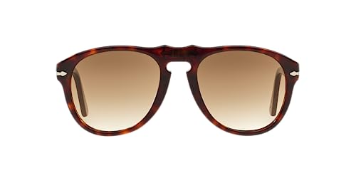 Persol Herren PO 0649 0649 Aviator Sonnenbrille, 24/51, Havana, Crystal Brown Grad von Persol