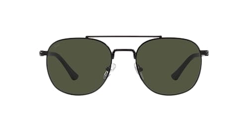 Persol Po1006s Quadratische Sonnenbrille, Schwarz/Grün, 55 mm von Persol