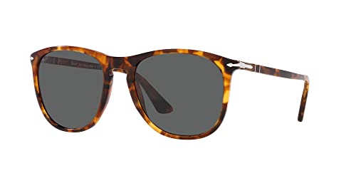 Persol Po3314s Quadratische Sonnenbrille, Honigschildkröte / polarisiertes Schwarz, 57 mm von Persol