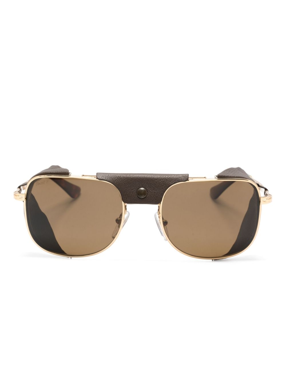 Persol Sonnenbrille mit eckigem Gestell - Gold von Persol