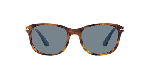 Persol Unisex-Sonnenbrille, Caffe-Rahmen, hellblaue Gläser, 57 mm, Caffe/Hellblau, 57 mm von Persol