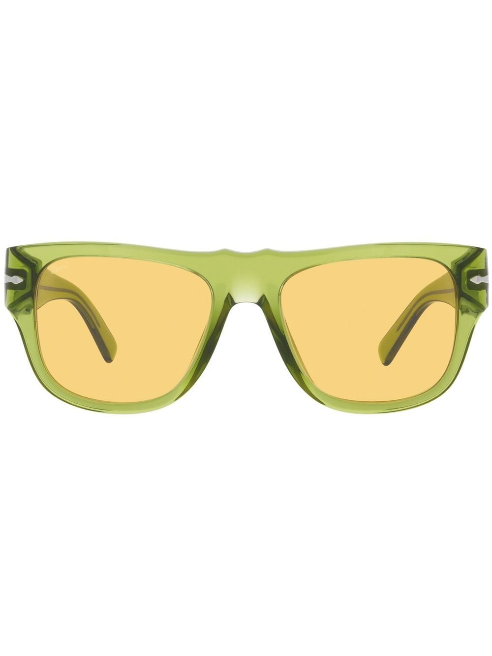 Persol Sonnenbrille mit eckigem Gestell - Grün von Persol