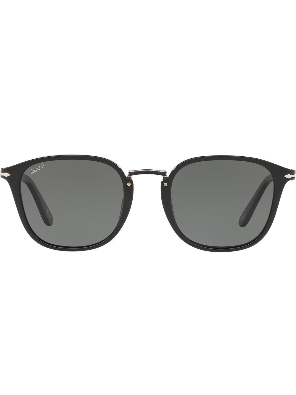 Persol Sonnenbrille mit eckigen Gläsern - Schwarz von Persol