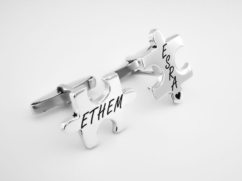 Bräutigam Manschettenknöpfe - Geschenk Puzzle von PersonalCufflinks