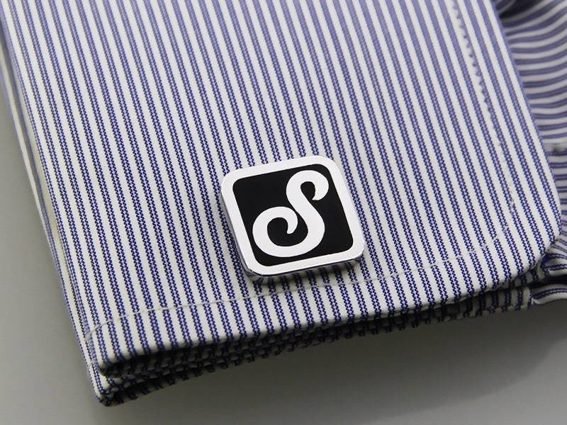 Handgefertigte Manschettenknöpfe Aus Sterlingsilber Mit Gravur von PersonalCufflinks