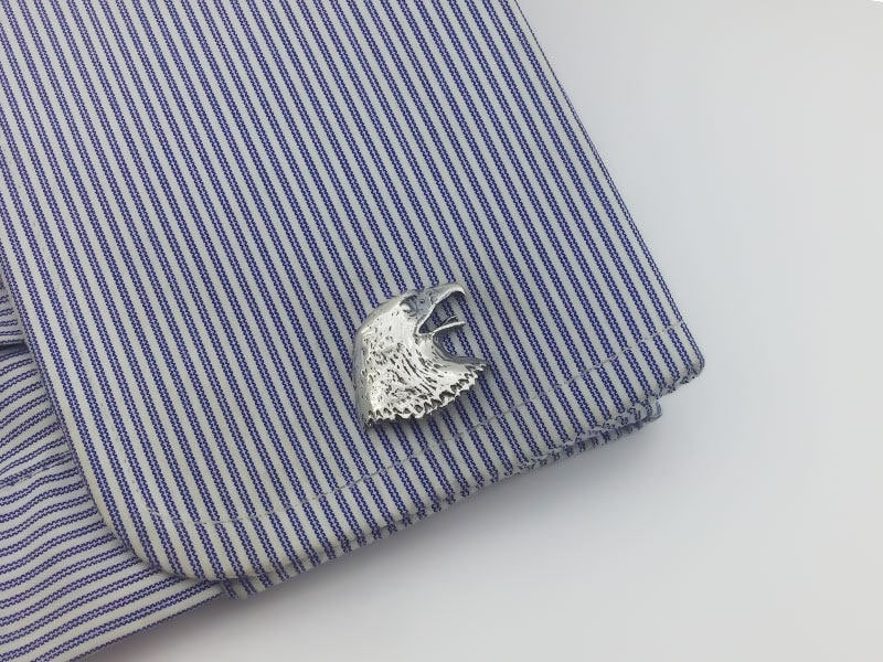 Handgemachte Sterling Silber Falken Kopf Manschettenknöpfe Tier Schmuck von PersonalCufflinks