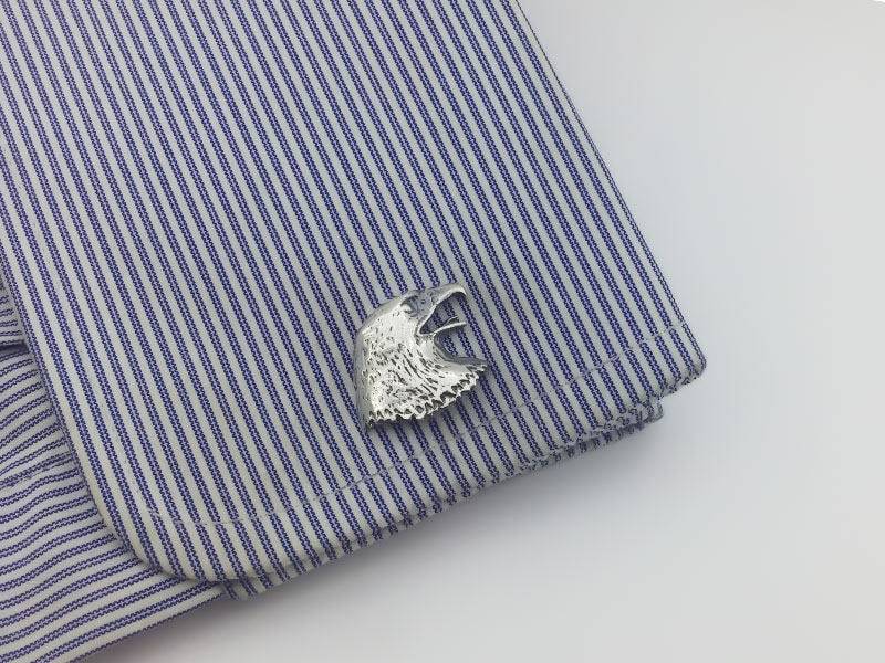 Handgemachte Sterling Silber Falken Kopf Manschettenknöpfe Tier Schmuck von PersonalCufflinks