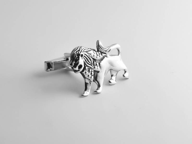 Handgemachte Sterling Silber Löwe Manschettenknöpfe Personalisiertes Geschenk Für Den Bräutigam von PersonalCufflinks