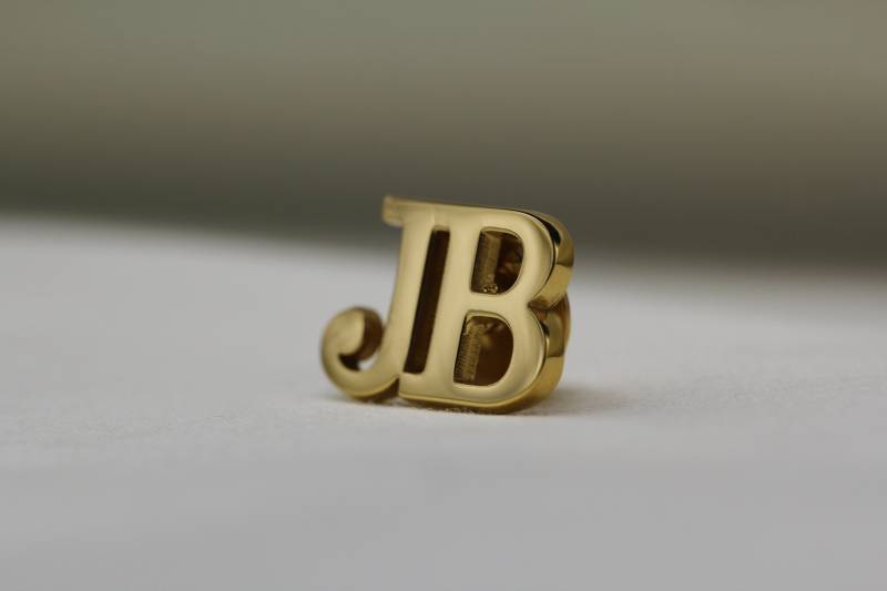 sterling Silber Initial Anstecknadel - Personalisierter Brief Pin von PersonalCufflinks