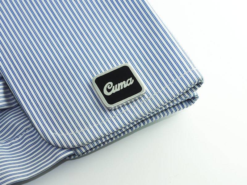 Manschettenknöpfe Aus 925Er Silber Personalisierte Hochzeit, Bräutigam, Vater, Geschenk von PersonalCufflinks