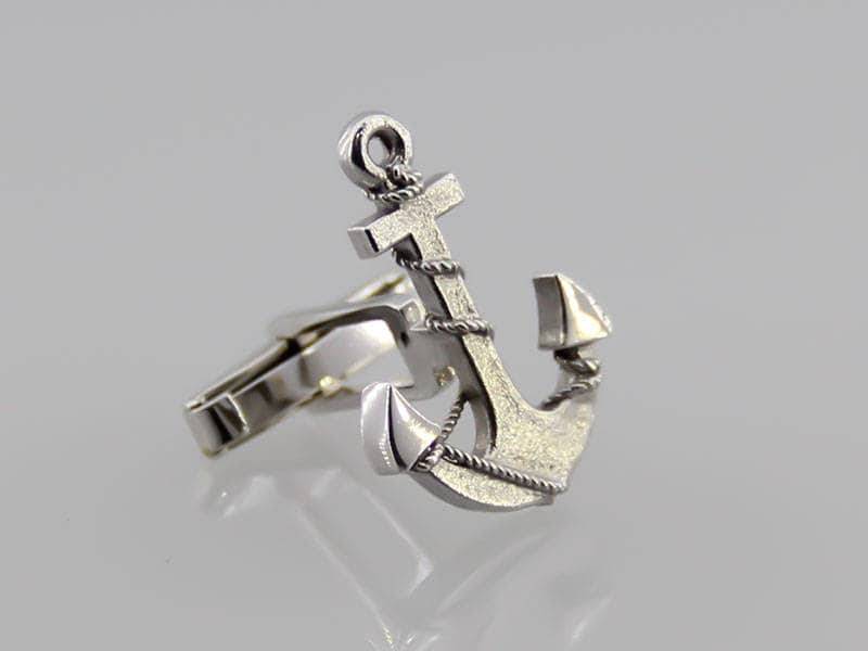 Manschettenknöpfe Aus Sterlingsilber Mit Anker Personalisiertes Trauzeuge Geschenk von PersonalCufflinks